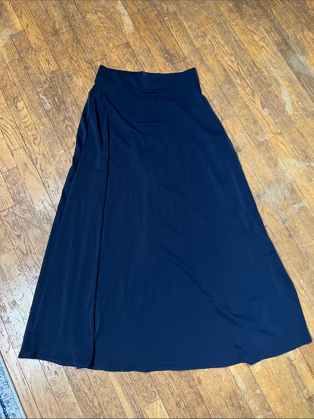 SHEIN Navy Maxi Skirt with Flowing A-Line Cut
